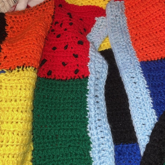 Harry Styles inspired cardigan, JW Anderson Patchwork inspired, handmade - Picture 3 of 4